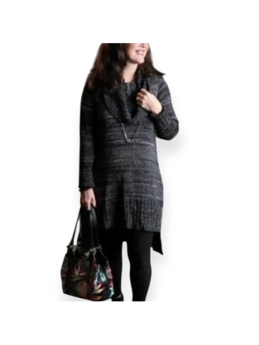 Sympli Lockhart Tunic Oversized Knit Turtleneck Sweater Womens M